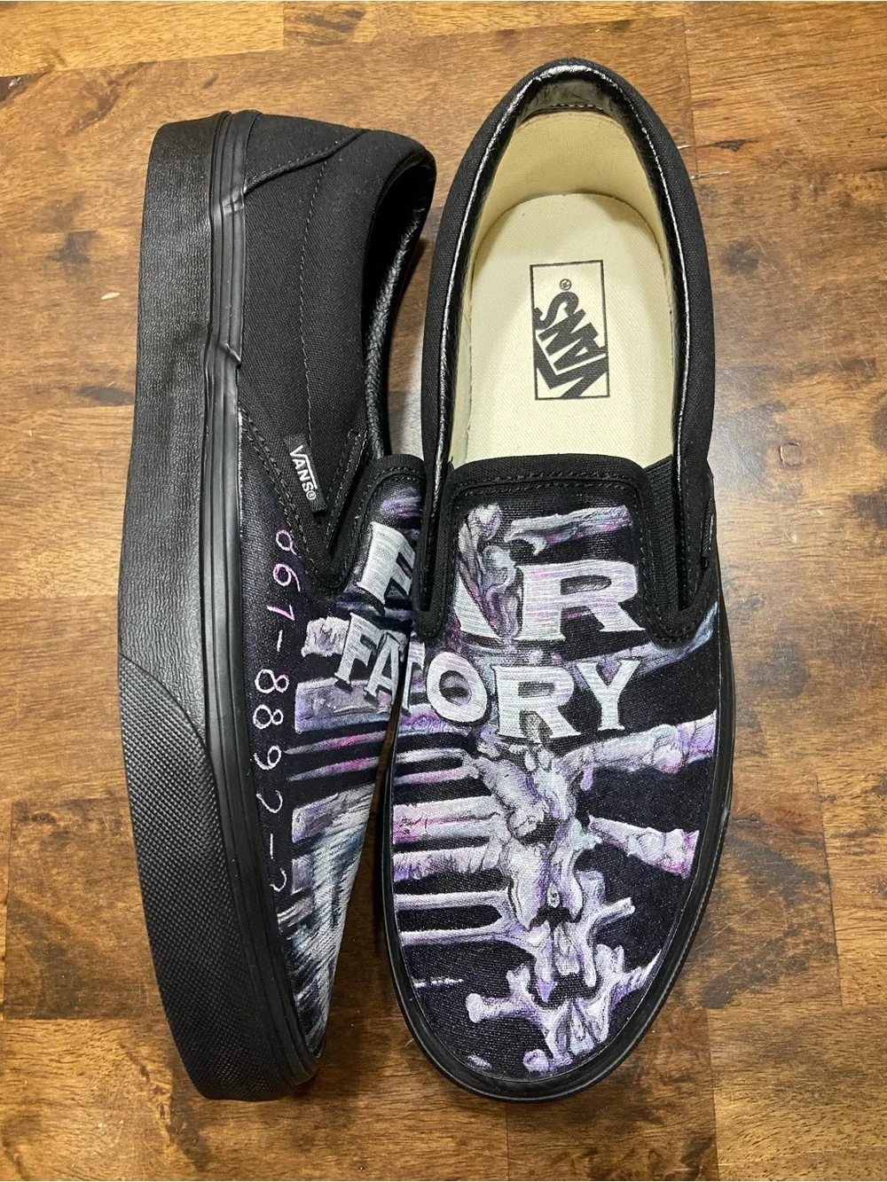 Custom Fear Factory Ltd Ed Van’s Slip Ons